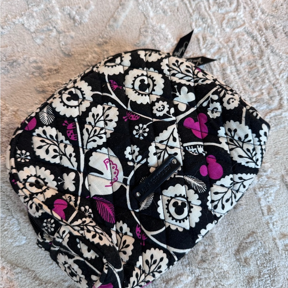 Vera Bradley Disney Parks Retired Zip Mickey Head Quilted Cosmetic Bag